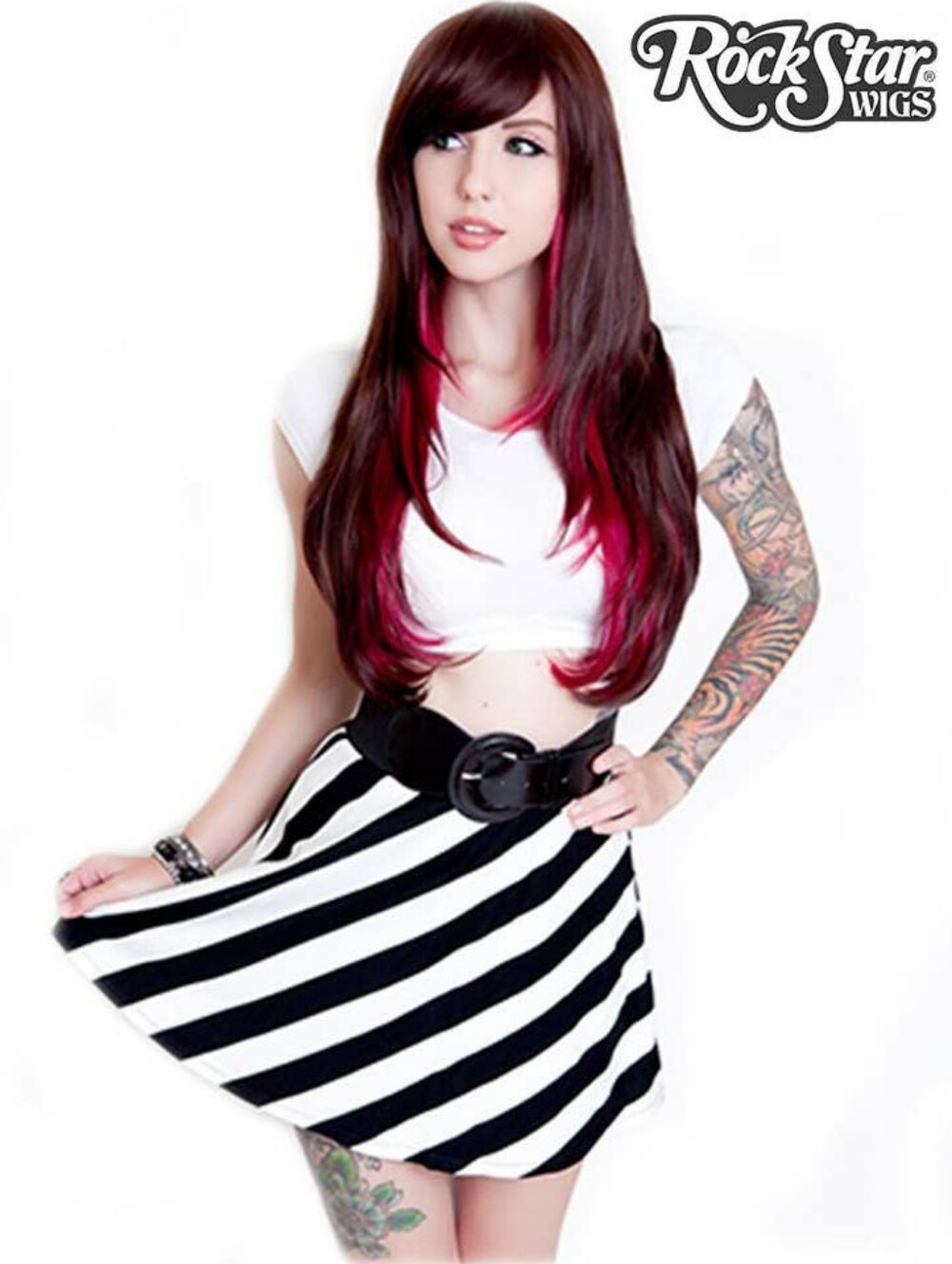 Rockstar Wigs Downtown Girl Chocolate Burgundy